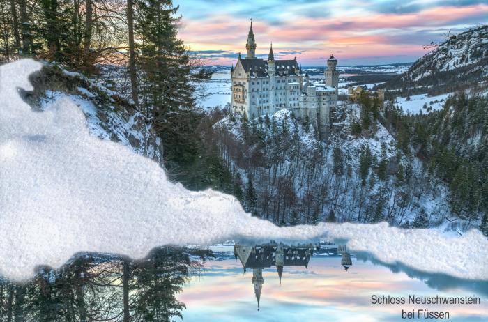 Schloß Neuschwanstein im Winter 2020